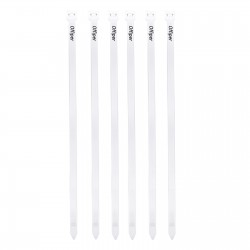 Offiper 6PCS Cable Zip Ties 9.84 Inch, Durable Adjustable  White Plastic Tie Wraps for Indoor and Outdoor